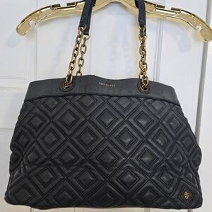 Tory Burch Navy Quilted Shoulder Bag